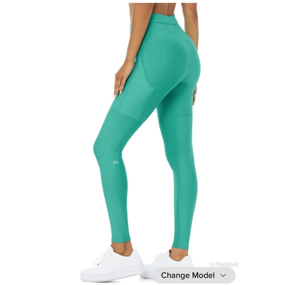 ALO Yoga Green High-Waisted Leggings